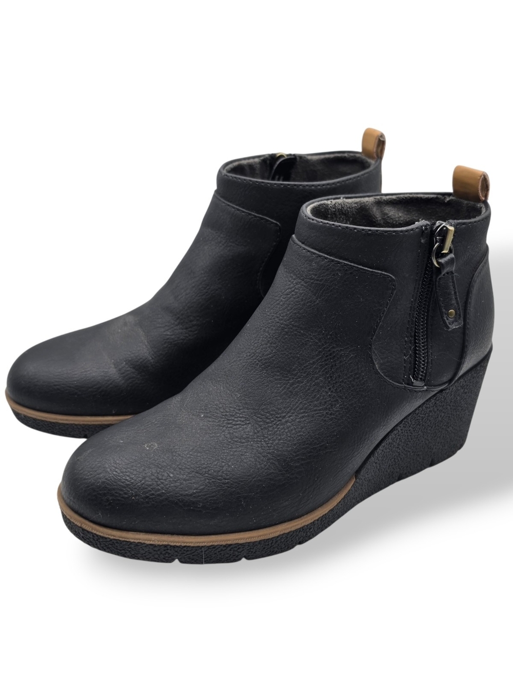 Dr. Scholl's Women's Bianca Black Wedge Ankle Booties, Womens 6